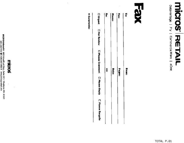 Fax page