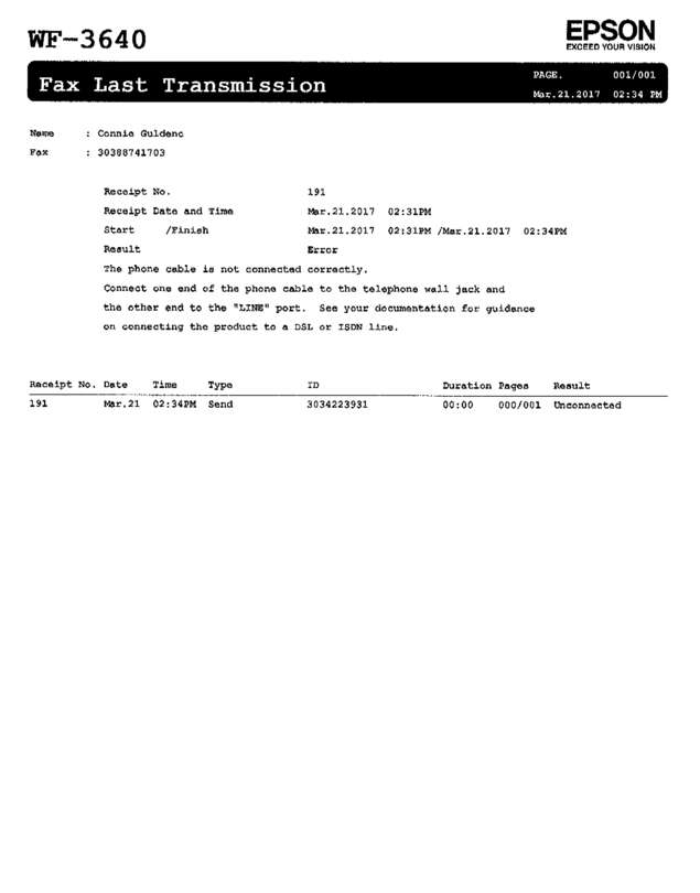 Fax page