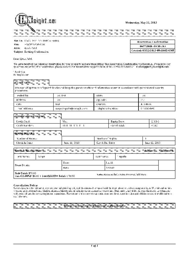 Fax page
