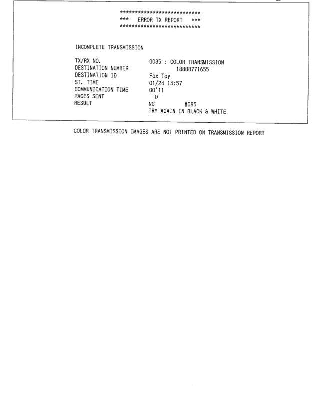 Fax page