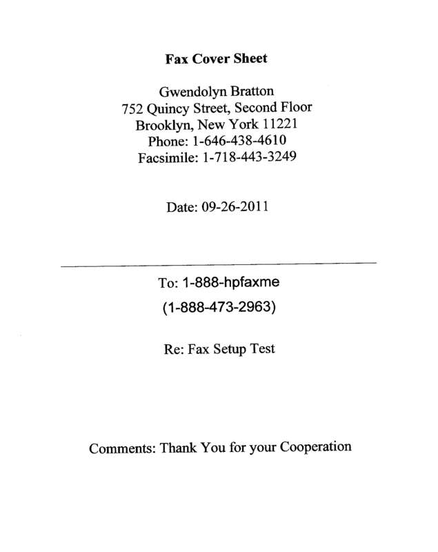 Fax page