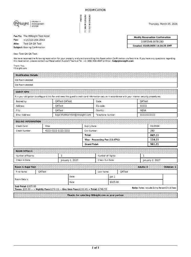 Fax page