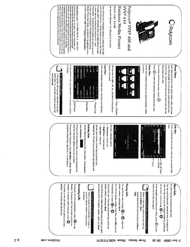 Fax page