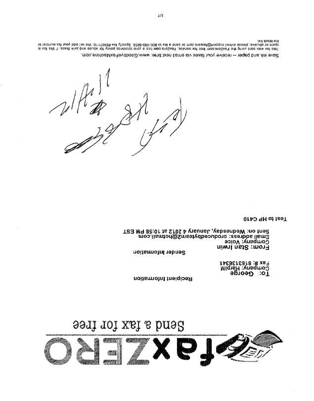 Fax page