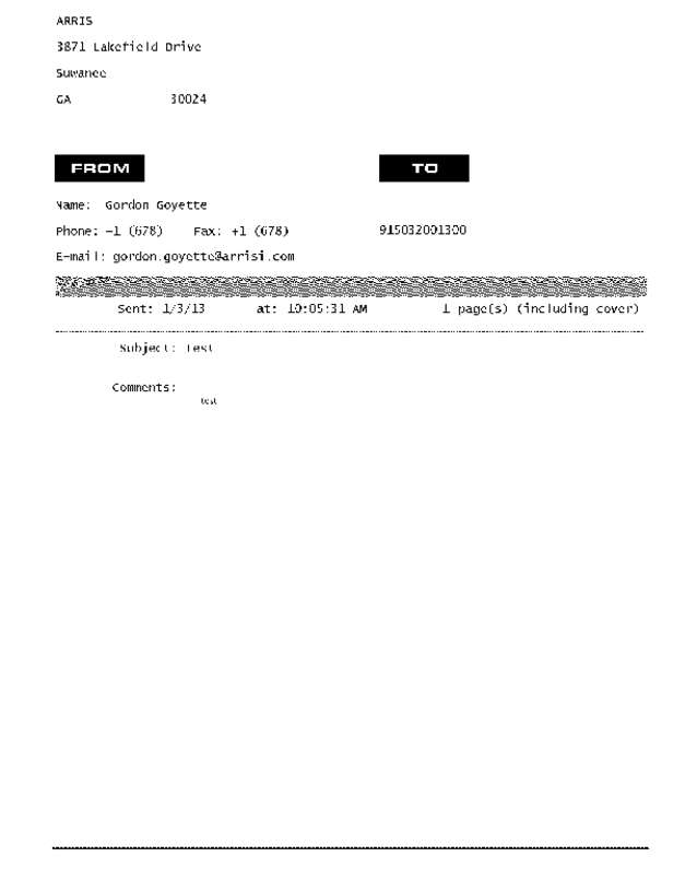 Fax page