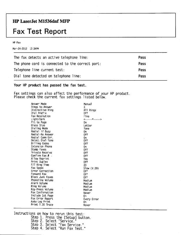 Fax page