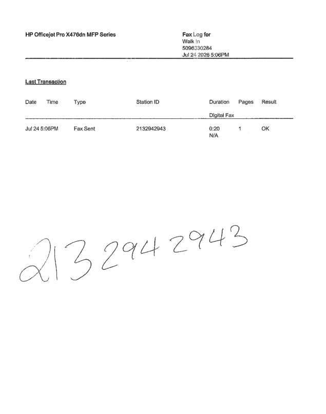 fax page