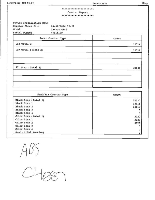Fax page