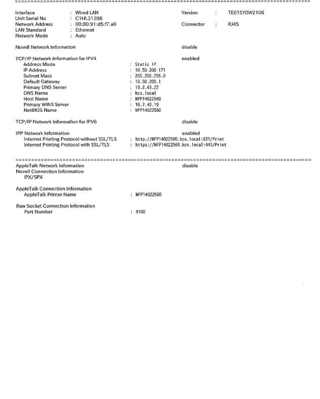 Fax page