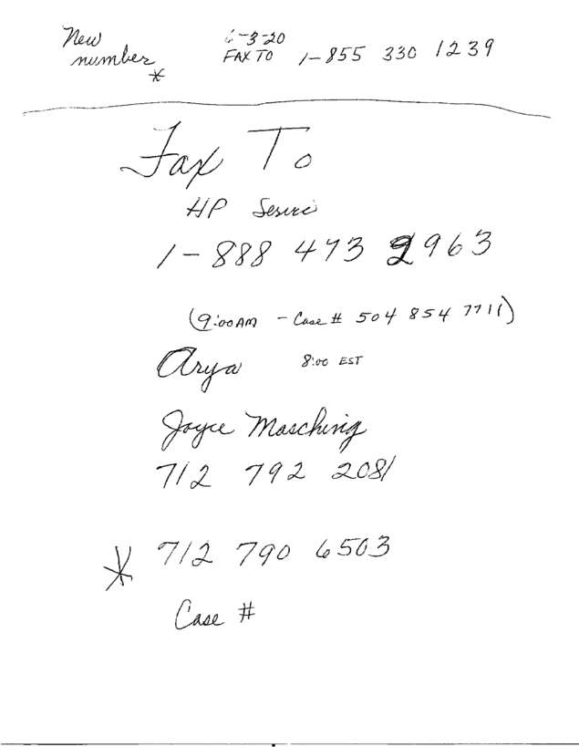 Fax page
