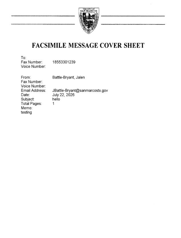 Fax page
