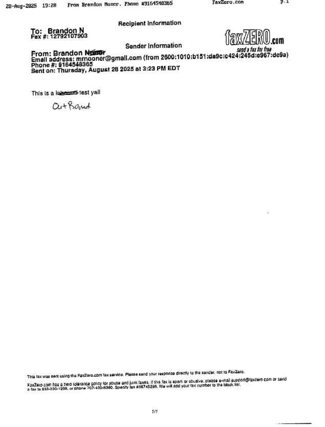 fax page