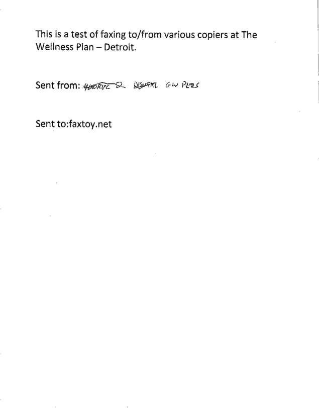 Fax page