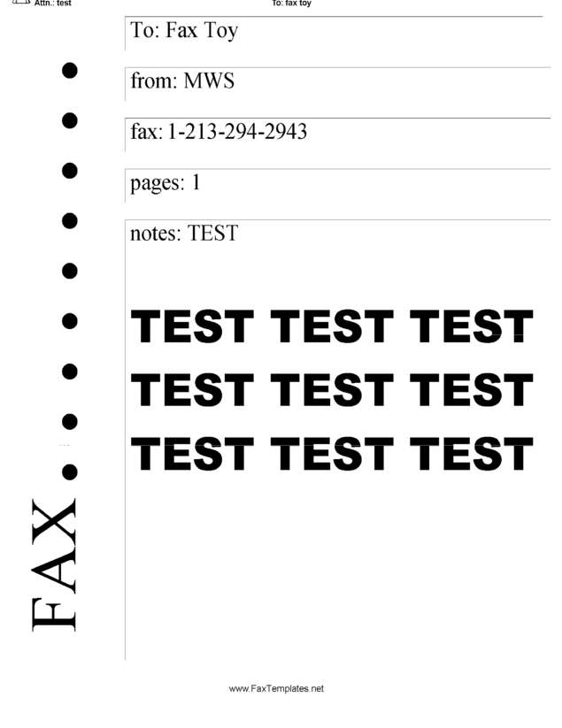 Fax page