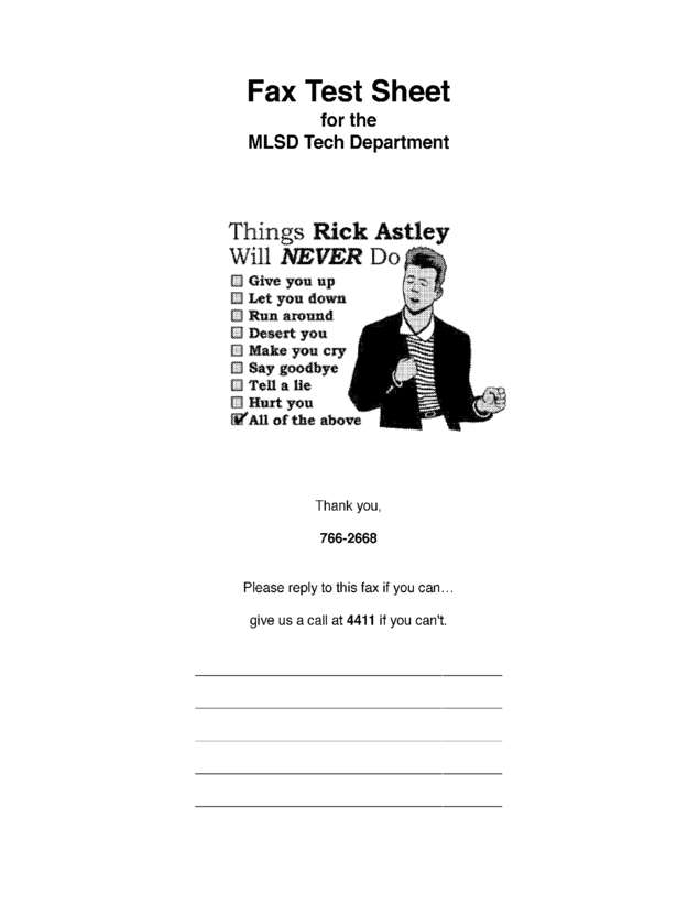 Fax page