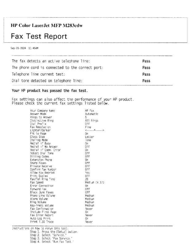 Fax page