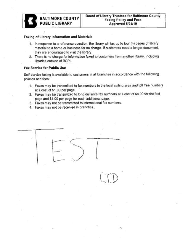 Fax page