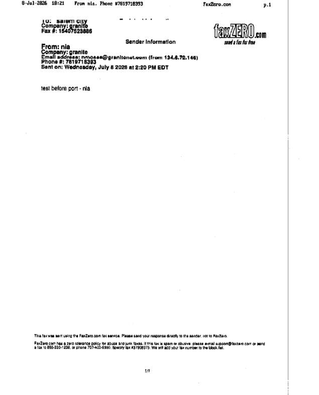 fax page