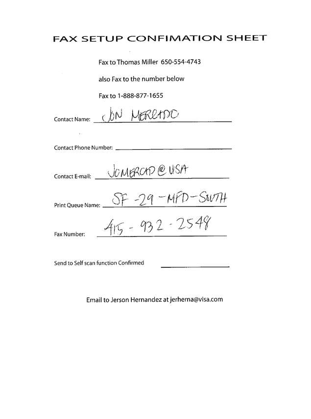 Fax page