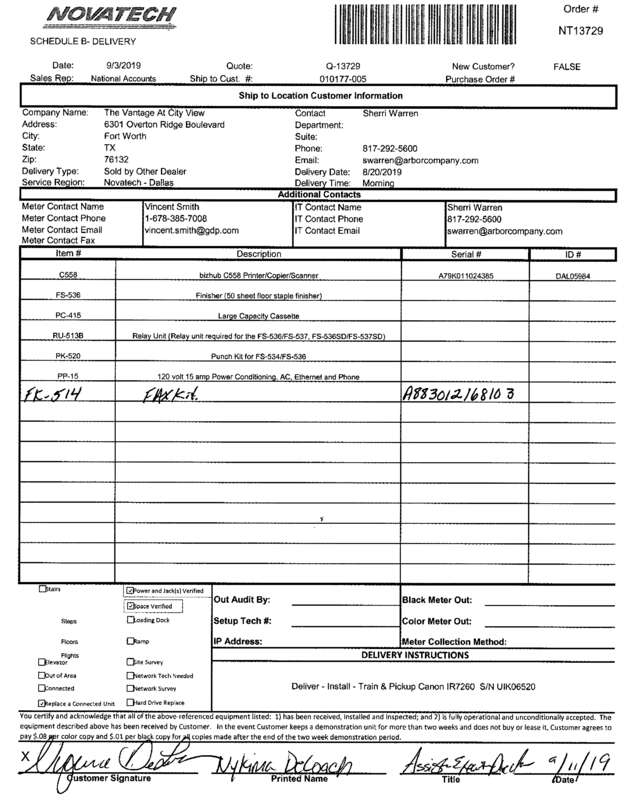 Fax page
