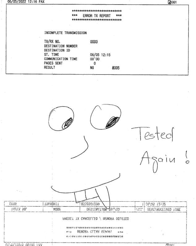 Fax page