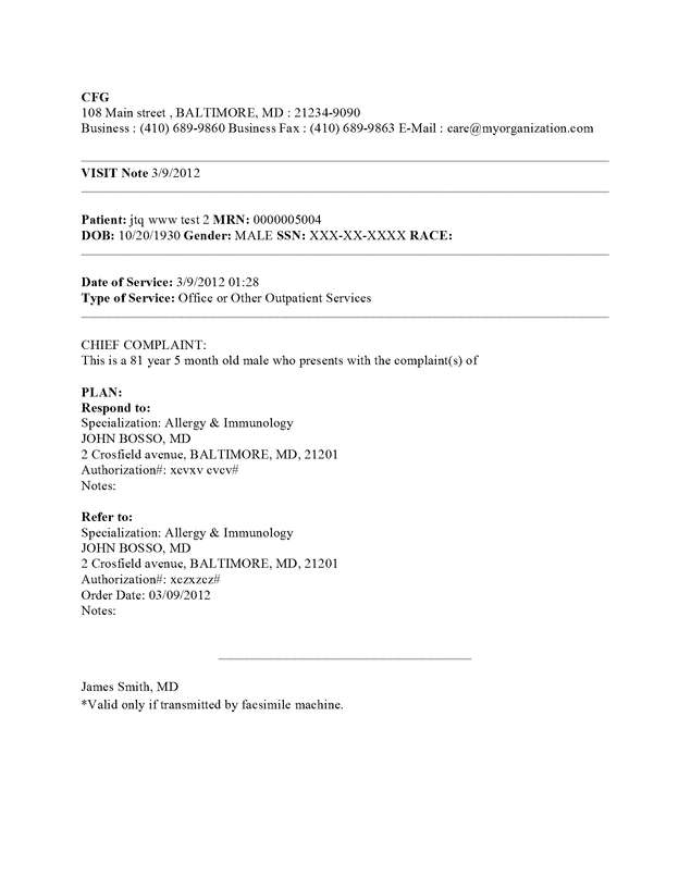 fax page