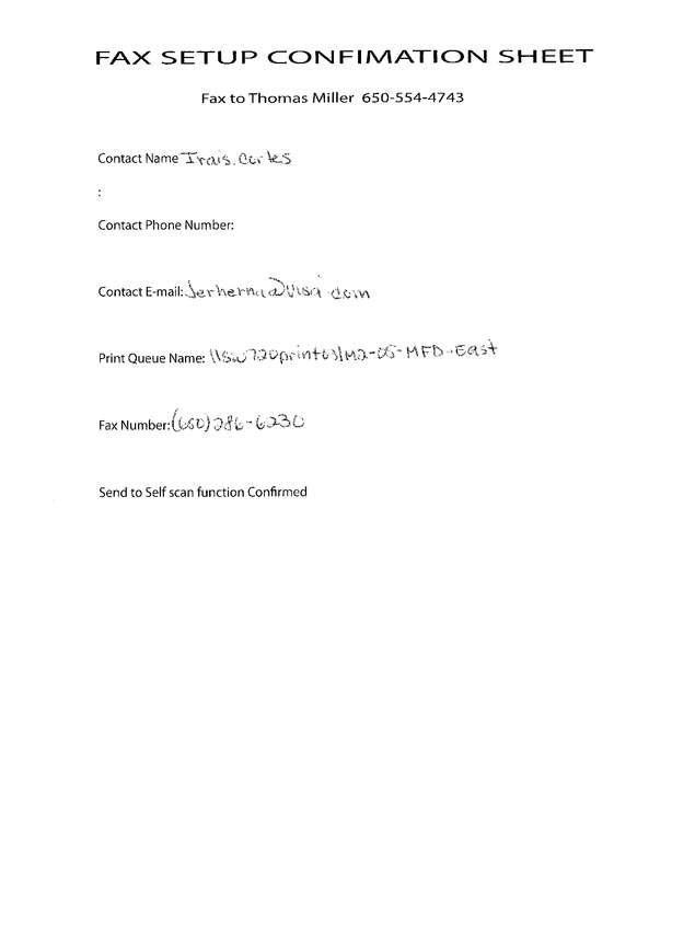 Fax page