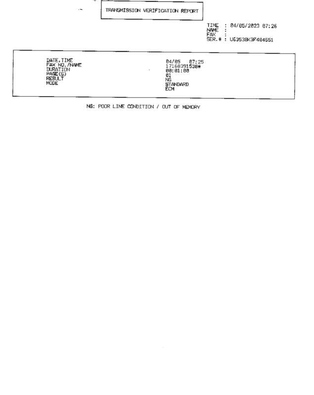 Fax page