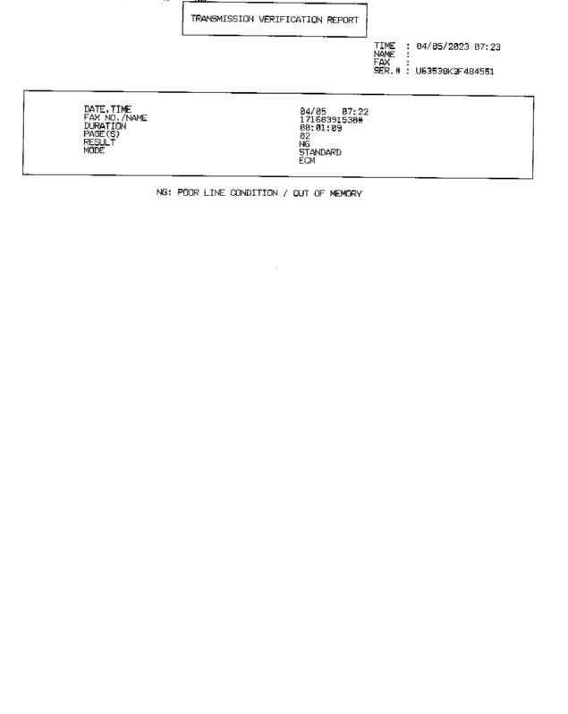 Fax page