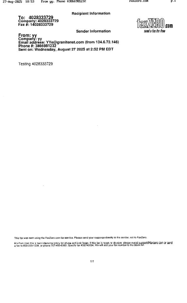 fax page