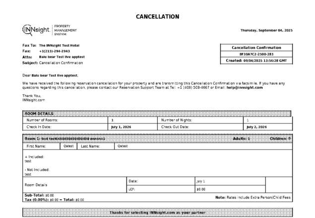 Fax page