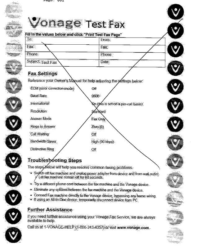 Fax page