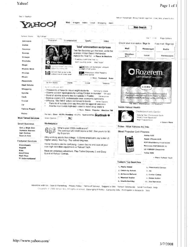 Fax page