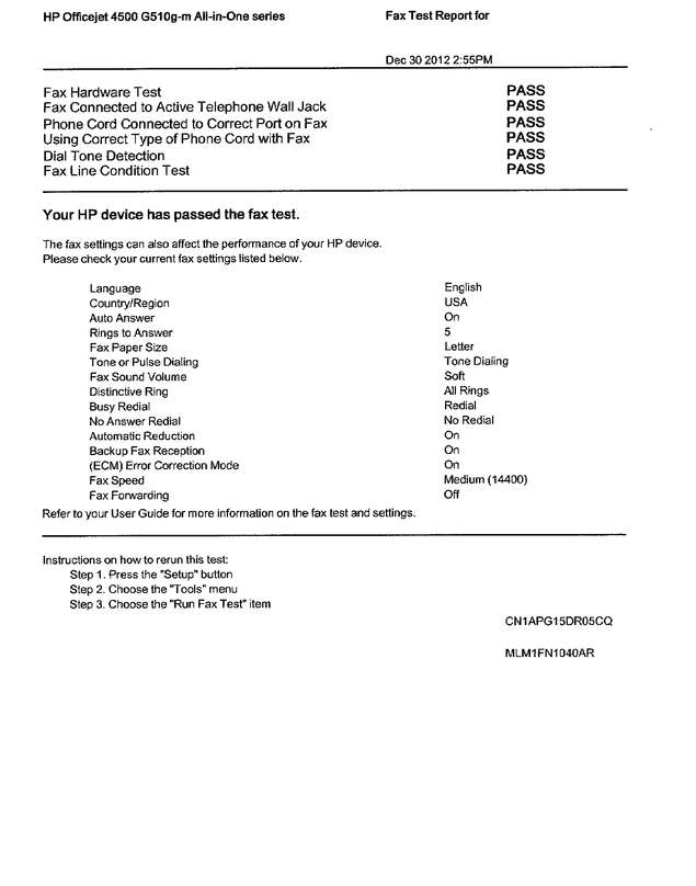 Fax page