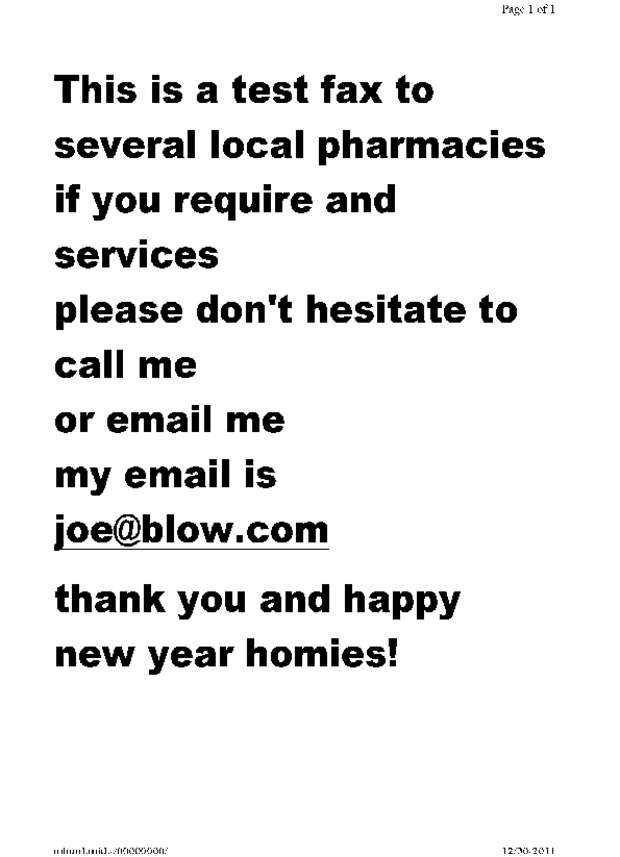 Fax page