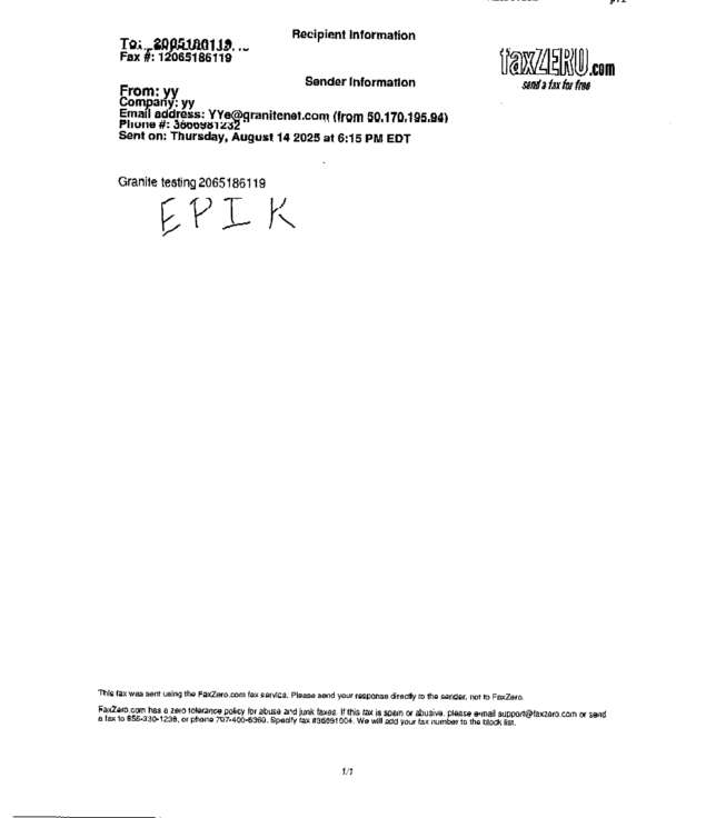 fax page
