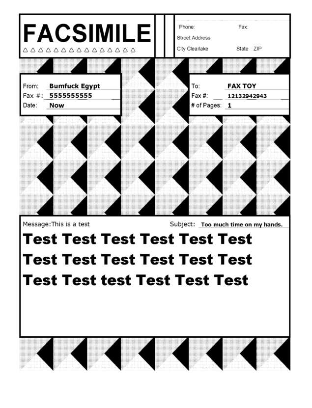 Fax page