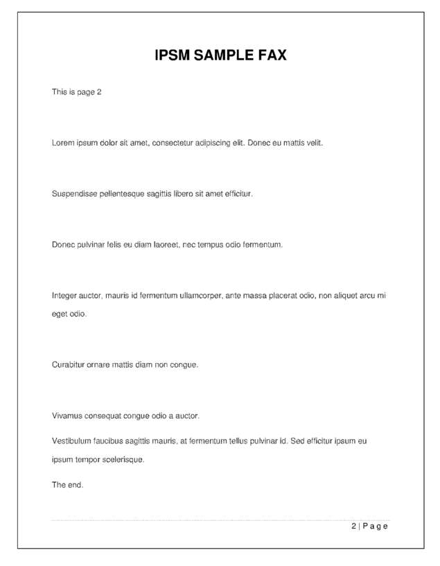 Fax page
