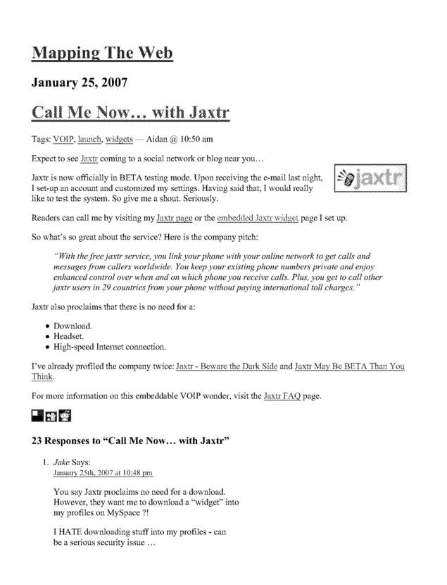 Fax page