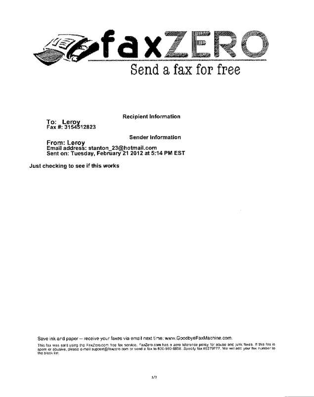 Fax page