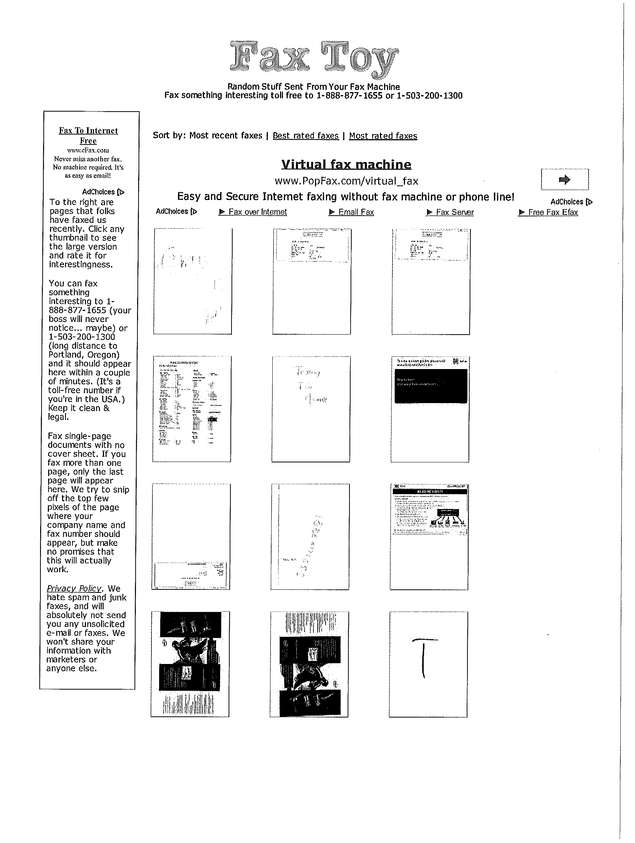 Fax page