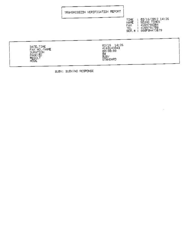 Fax page