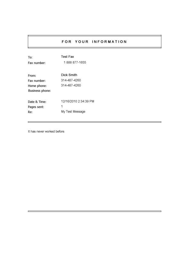Fax page