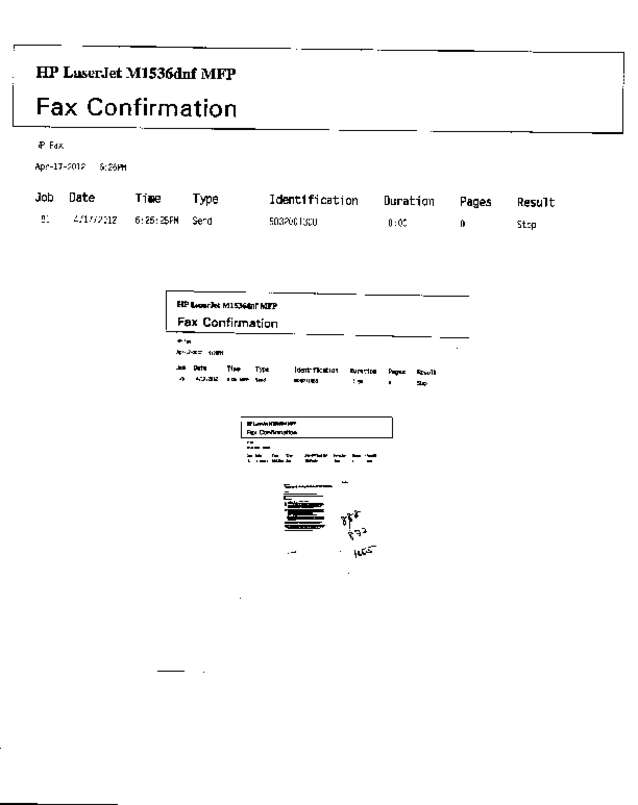 Fax page