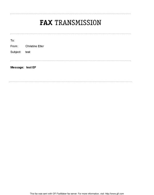 Fax page