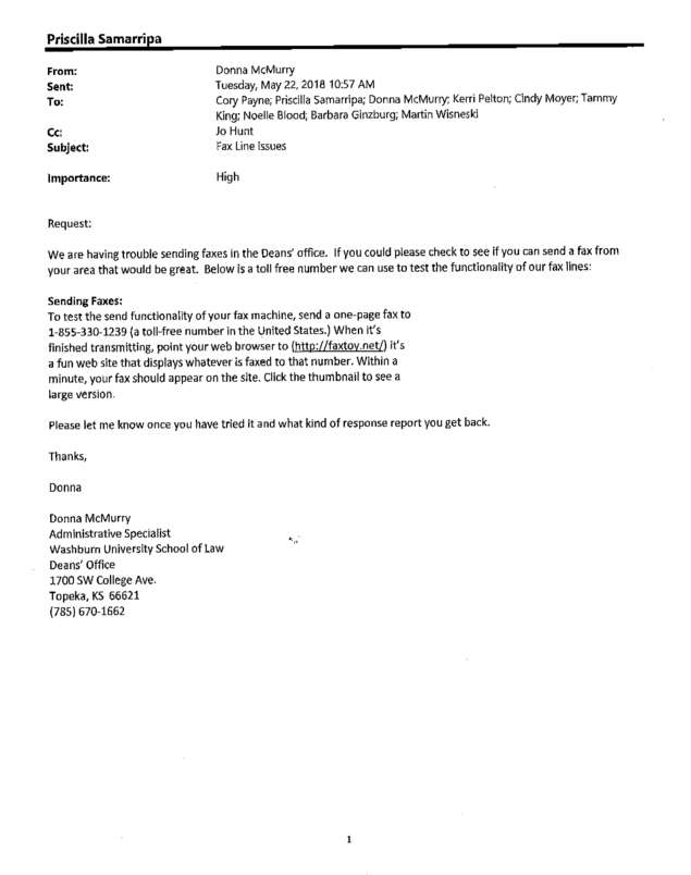 Fax page