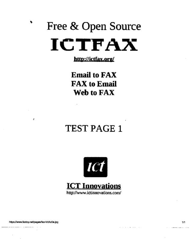 Fax page
