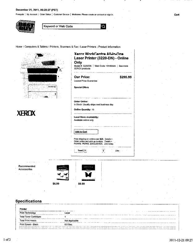Fax page