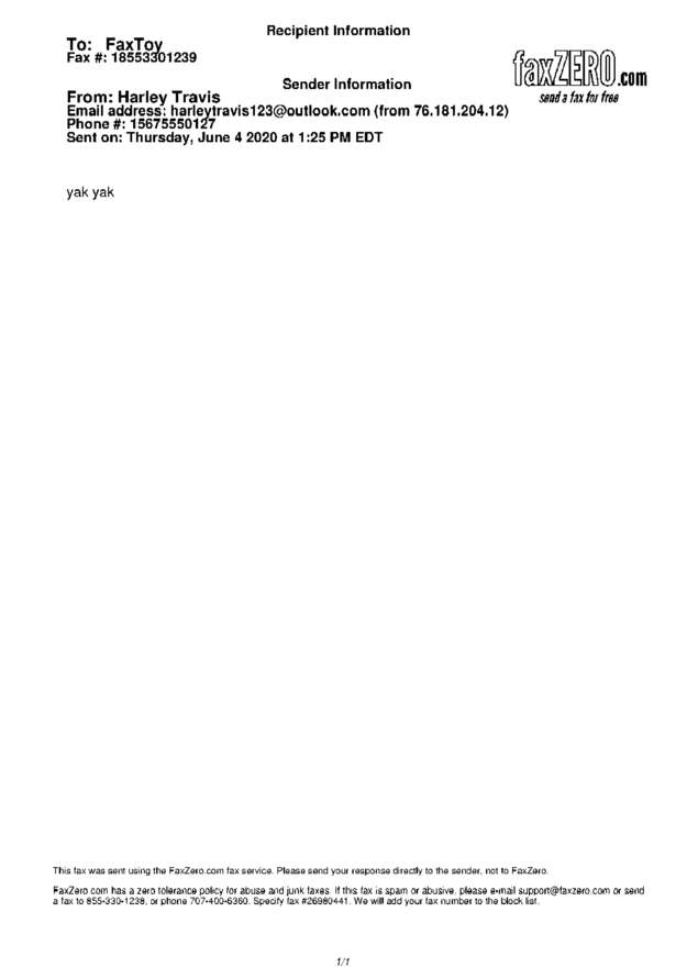 Fax page