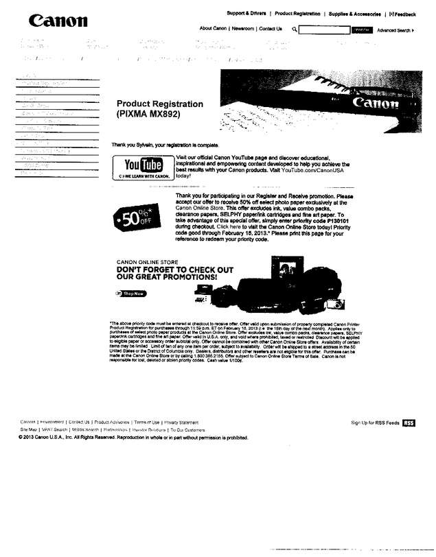 Fax page